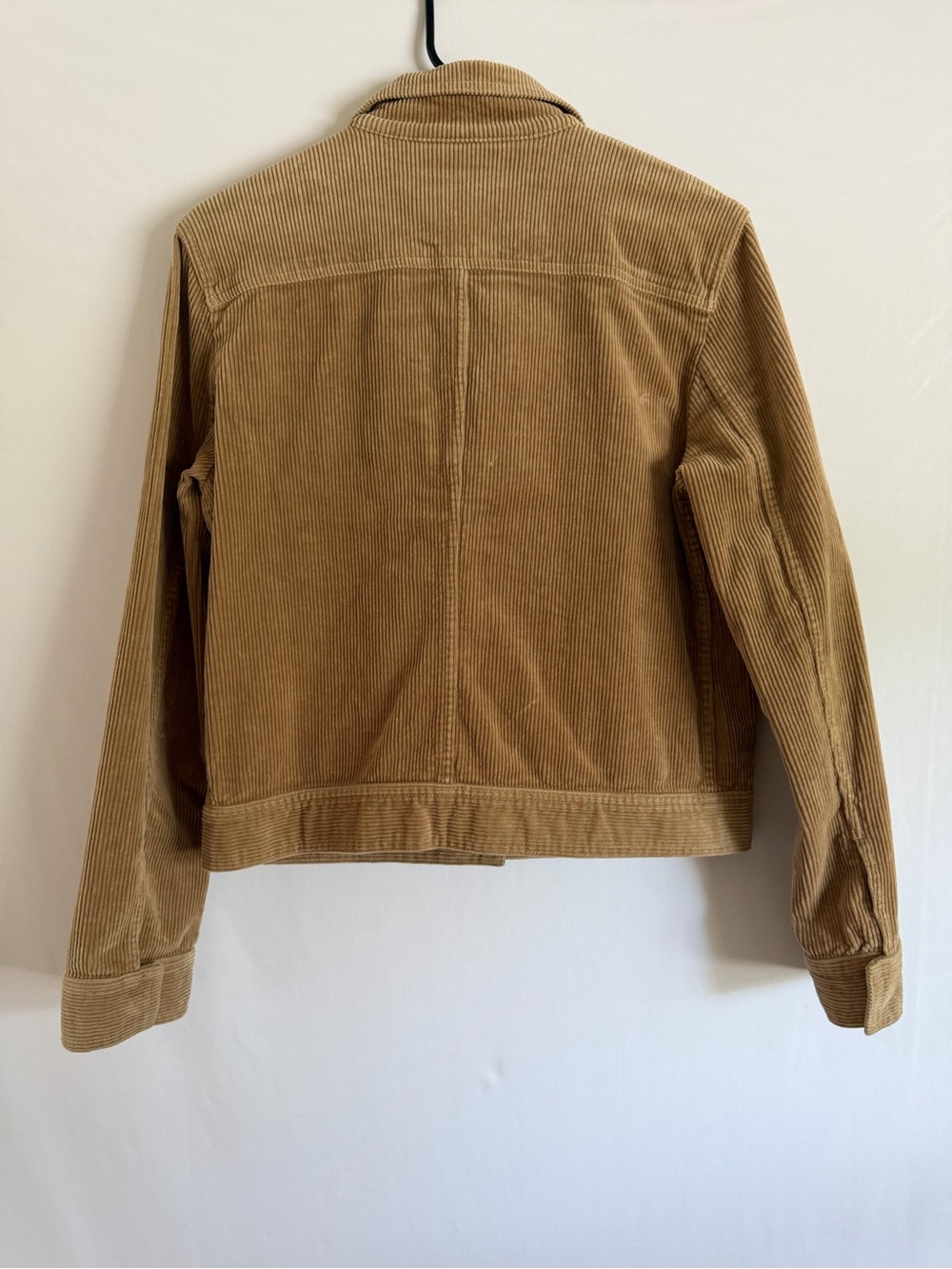 Lauren Jeans Co Brown Camel Corduroy Jacket Brown Leather Trim M - Picture 2 of 10
